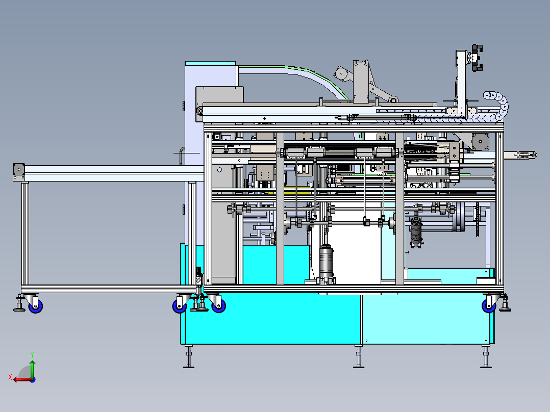 高速口罩装袋入盒机后视图