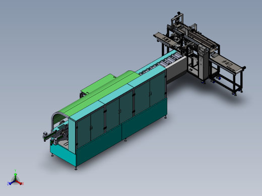 高速口罩装袋入盒机正等轴测缩略图