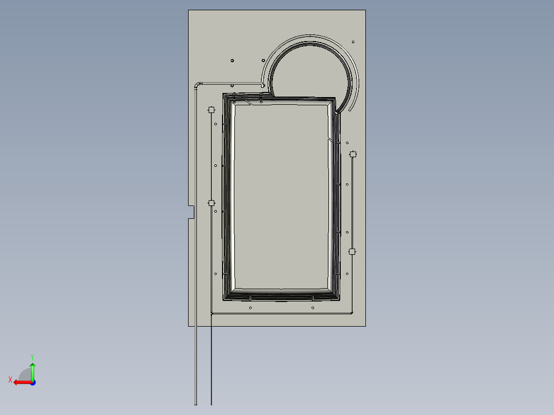 残疾人游泳池扶梯后视图