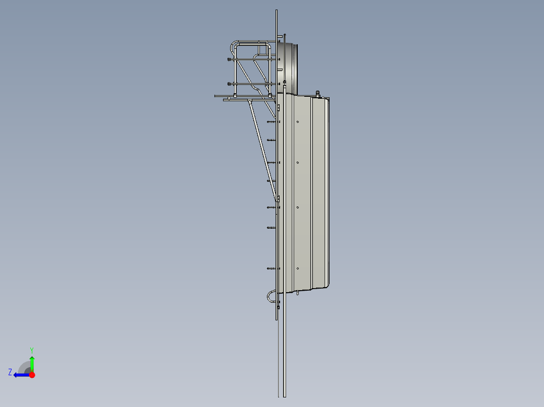 残疾人游泳池扶梯右视图