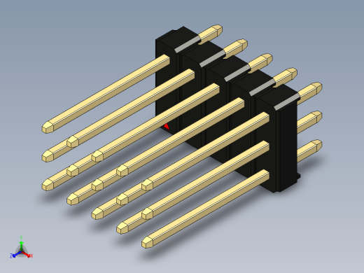 彩色公头100mil（2.54mm）系列-DS1021_black_3x05p_100mil_Type5_rev1.0