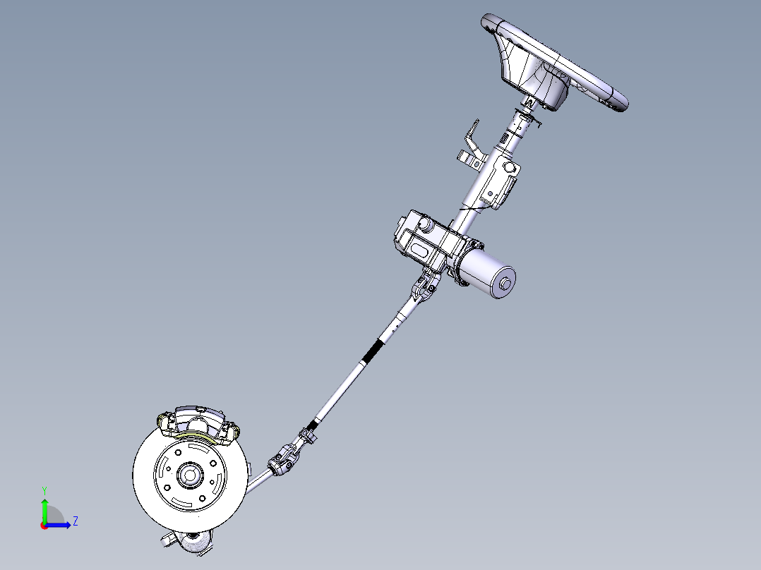 某商用车转向系统设计【机械式齿轮齿条转向器】【含三维catia+CAD图+文档】左视图