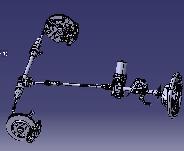 某商用车转向系统设计【机械式齿轮齿条转向器】【含三维catia+CAD图+文档】