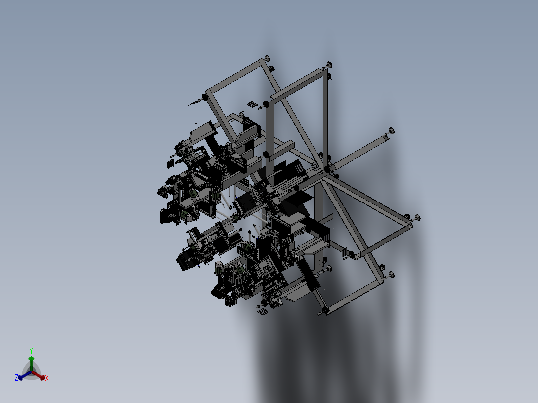 非标设备打标机正等轴测图