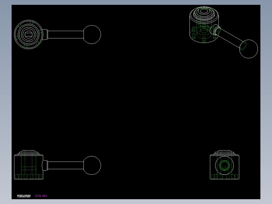 夾具2326-2D多系列多零件图纸模型