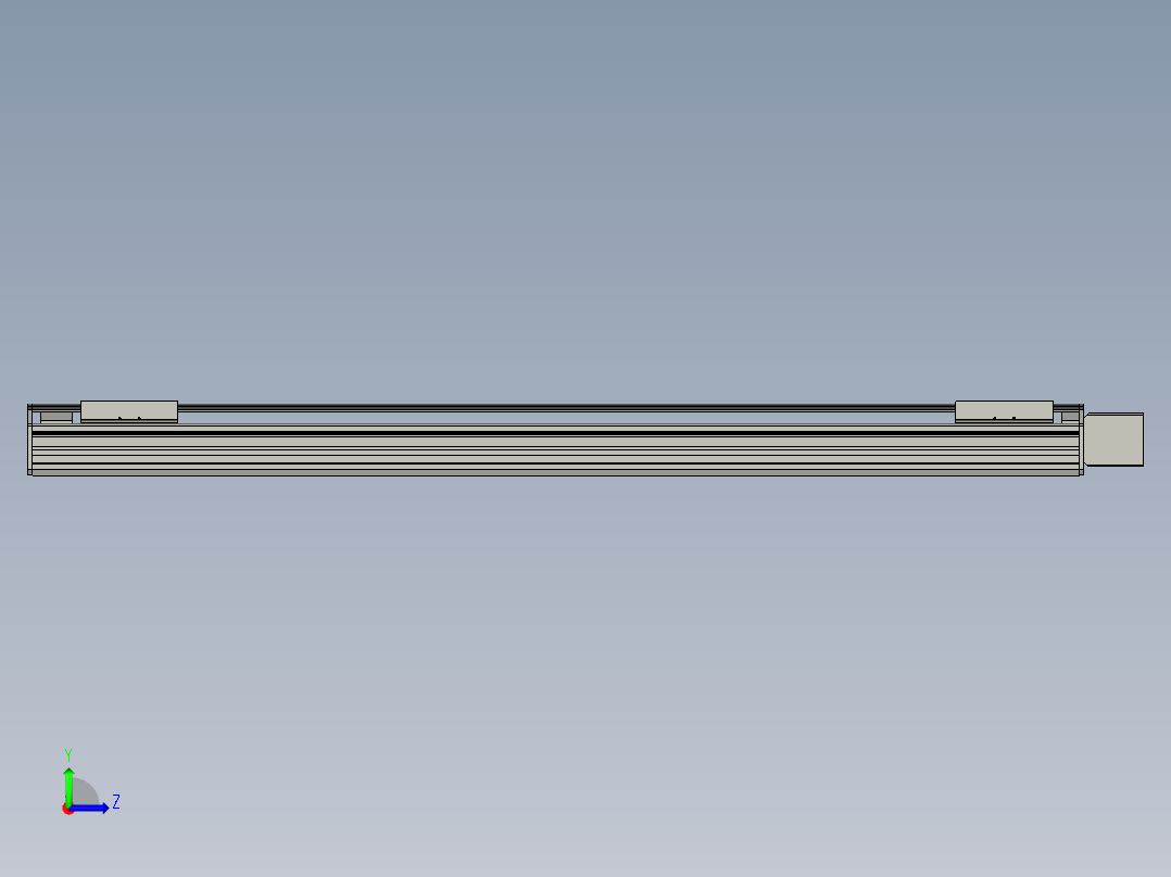 直线模组WG-LHB12-S950-L(B)设计图纸左视图