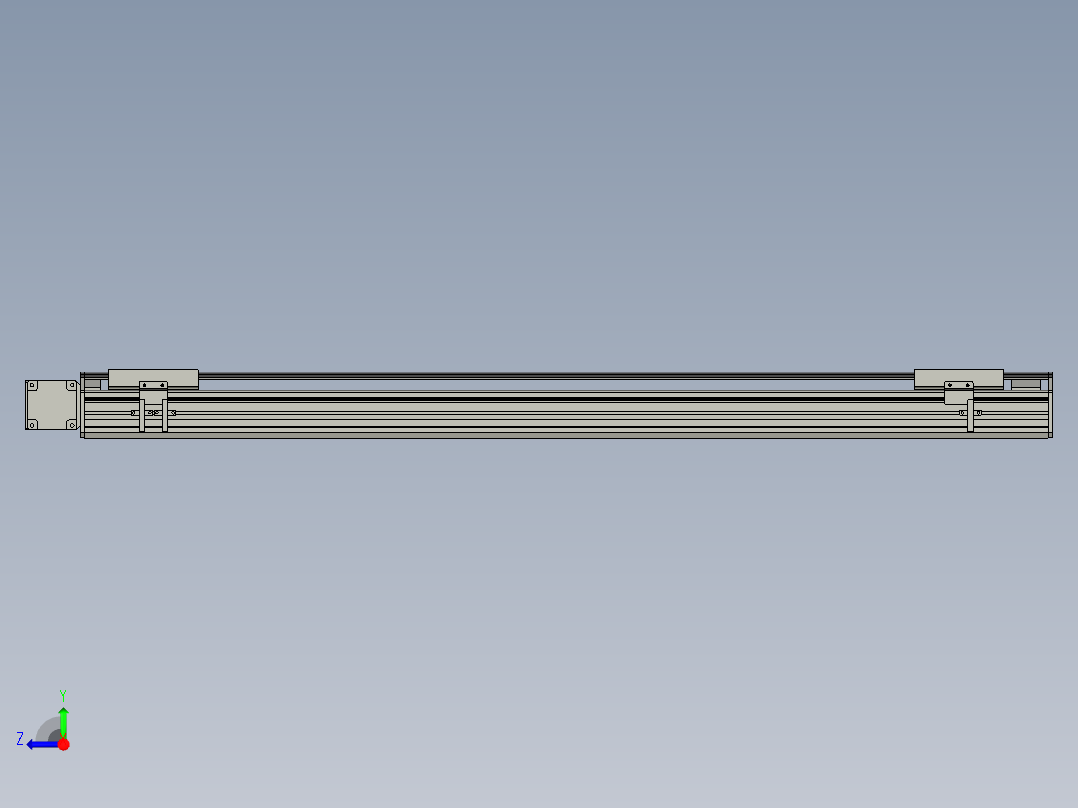 直线模组WG-LHB12-S950-L(B)设计图纸右视图