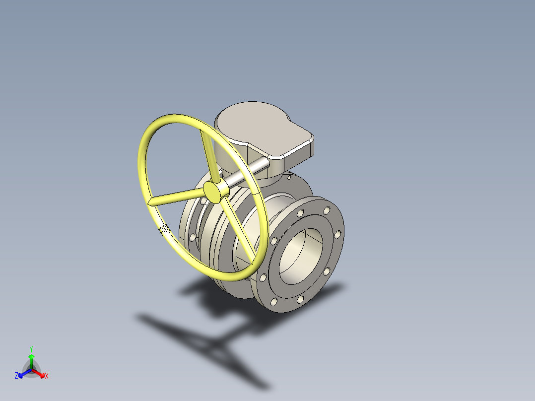 阀门模型-balloon_series_f_valves_w_hwheel正等轴测图