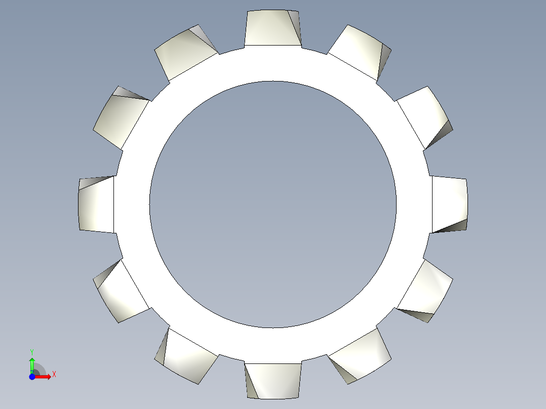 垫圈 外牙锁 公制-EXTERNAL TOOTH LOCK WASHER for M12 SCREW.x_t前视图