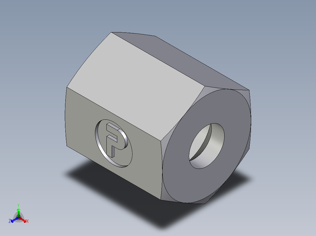 卡套式工业通用硬管接头EO_Nut_EO_24__Cone_end_M04LLCFX主视图