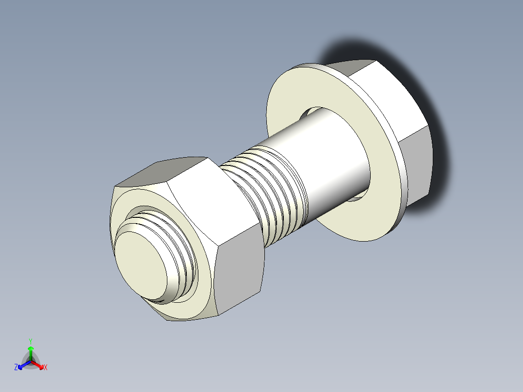 螺栓和螺母-M48 X 5.0.rar正等轴测图