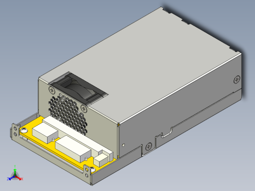 1U FLEX ATX 电源正等轴测缩略图