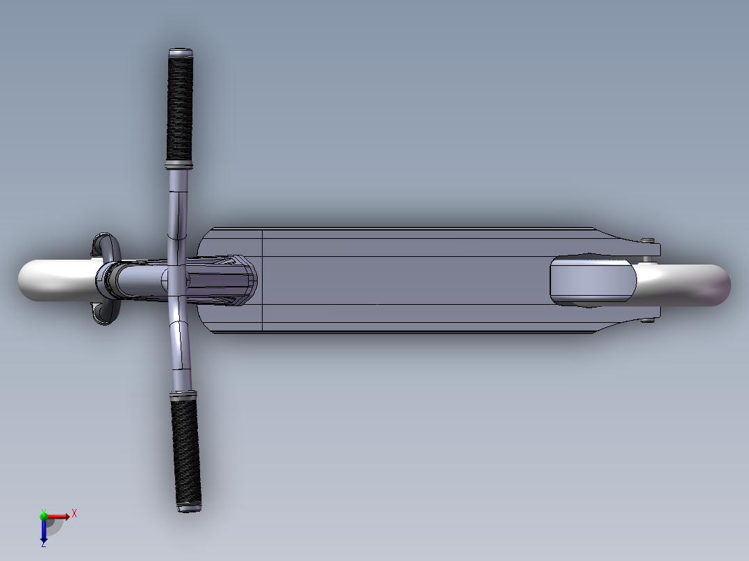 轮子滑板车俯视图