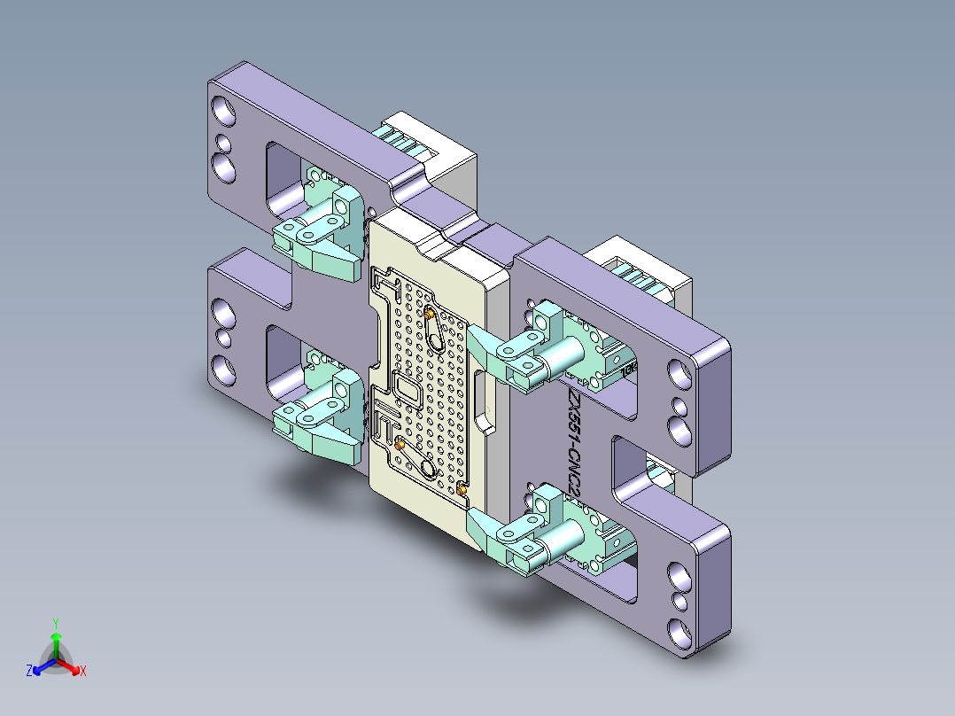 ZX551-B笔记本CNC工装夹具三维模型-CNC2-1010正等轴测图