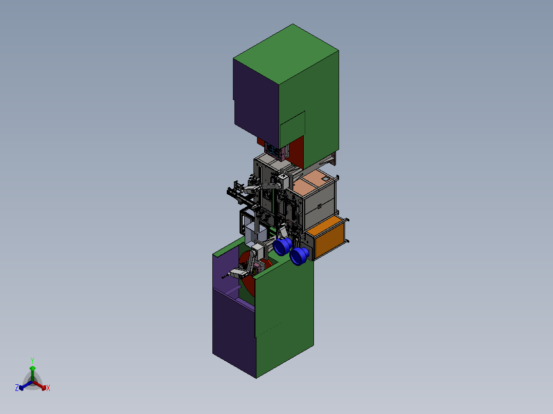 2917一注二注一体化（sw18可编辑+工程图+bom）正等轴测图