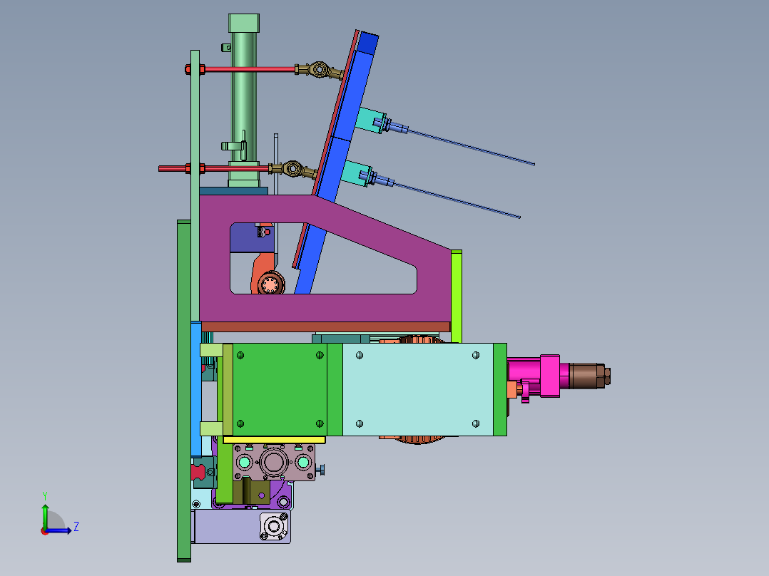 倒角机设备sw20可编辑左视图