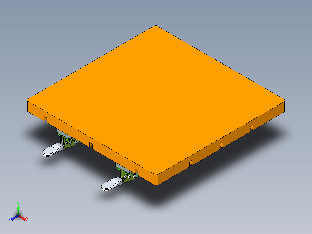 板材内外长宽检具模型