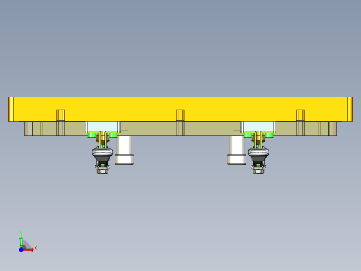 板材内外长宽检具模型前视缩略图