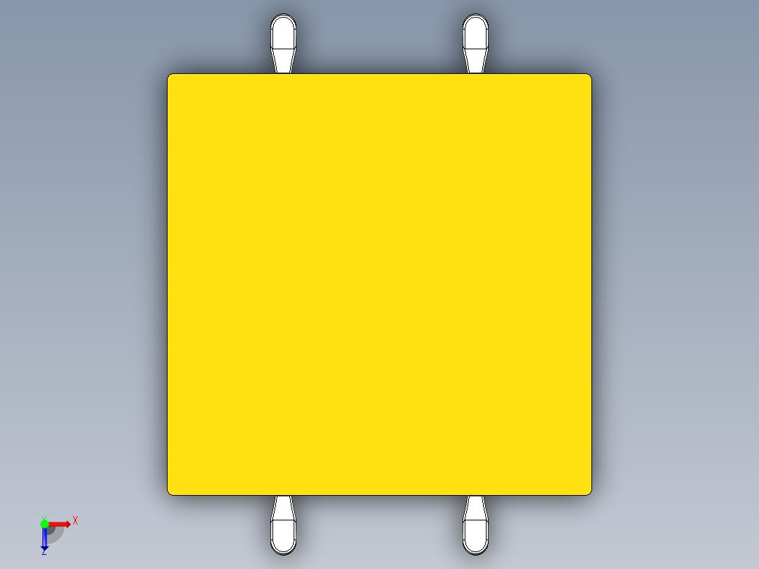 板材内外长宽检具模型俯视图