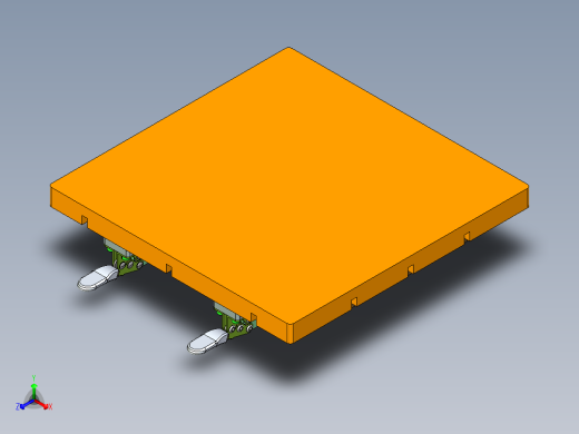 板材内外长宽检具模型正等轴测缩略图