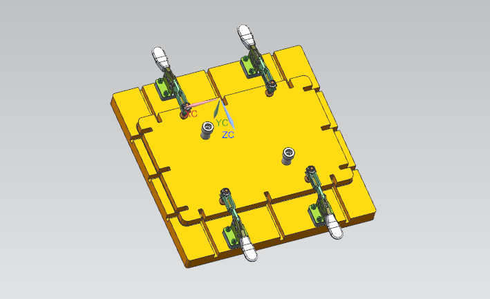 板材内外长宽检具模型