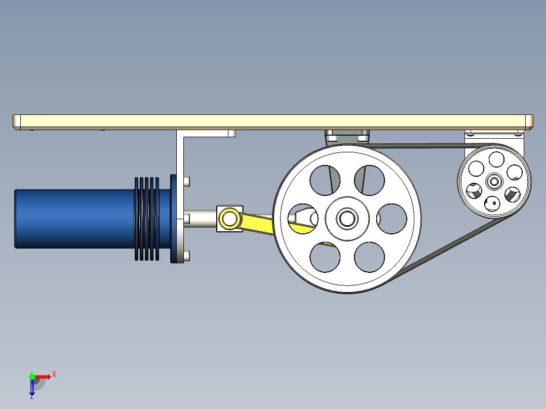 斯特林发动机 Beta型俯视图
