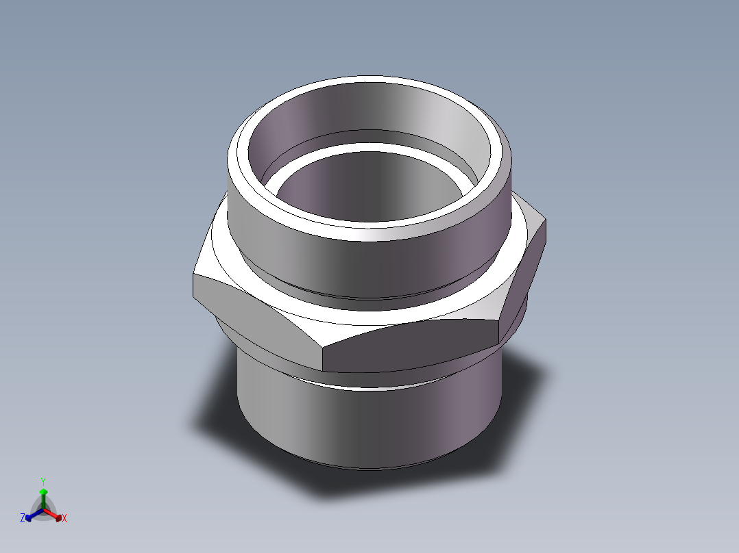 英制管螺纹ED密封、1CB-45-20WD正等轴测图