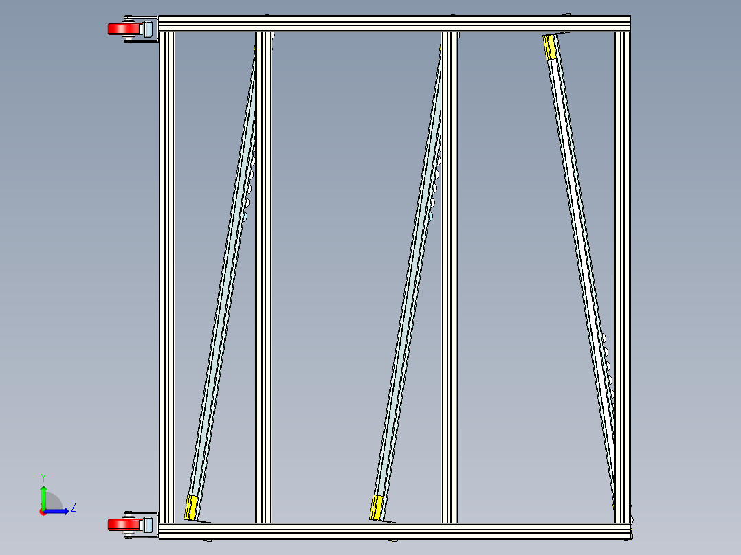 型材流利架左视图