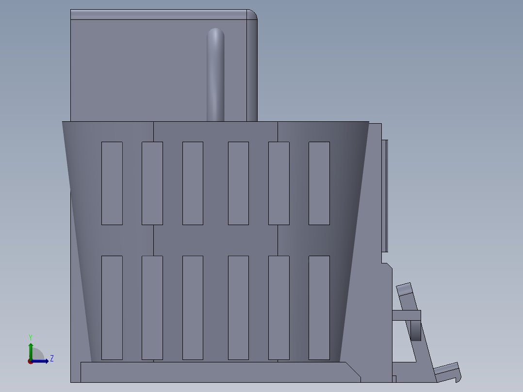办公桌收纳件左视图