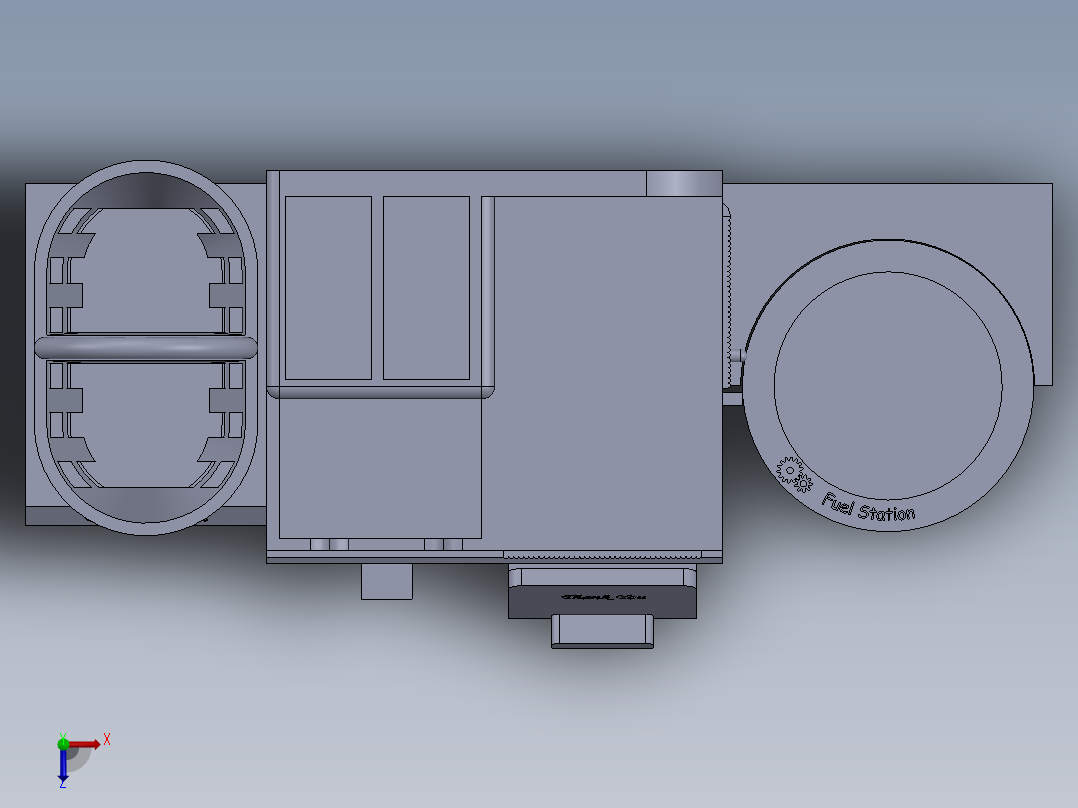 办公桌收纳件俯视图