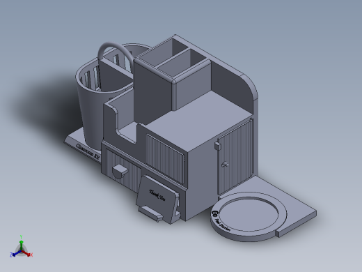 办公桌收纳件正等轴测缩略图