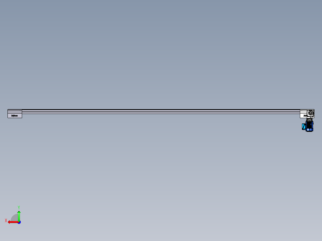 平皮带输送线后视图
