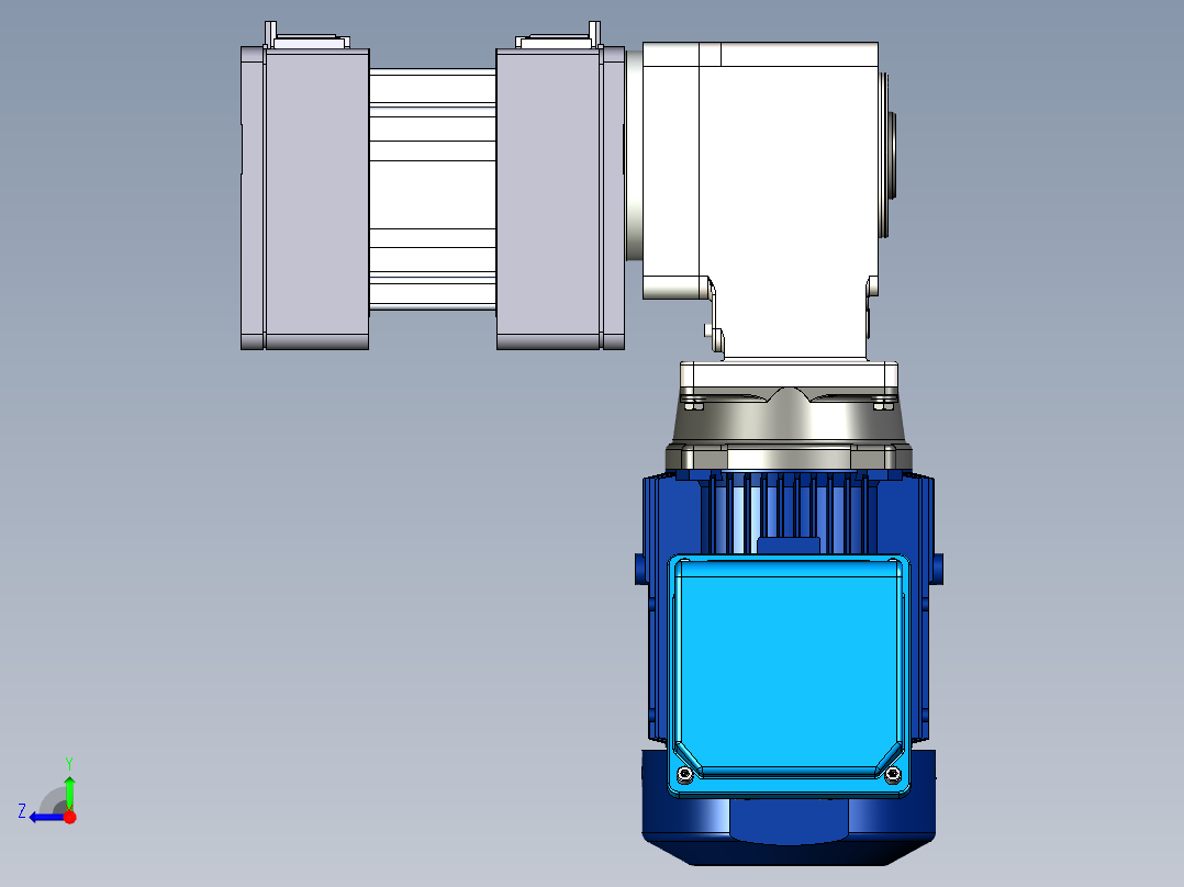 平皮带输送线右视图