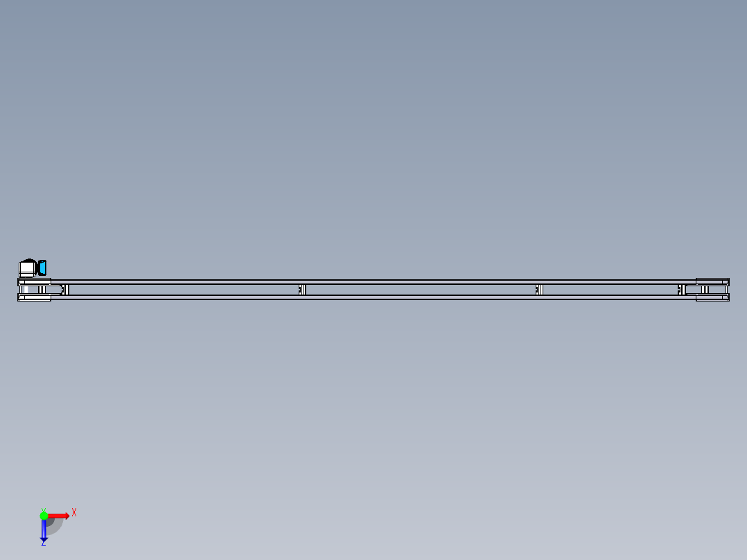 平皮带输送线俯视图