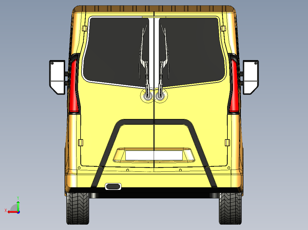 A3003913-轻型卡车 TBO 3面包车后视图