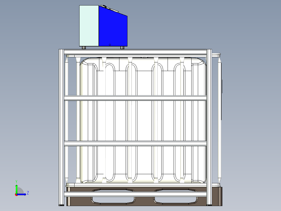 蓄冷液吨桶灌注工装左视图
