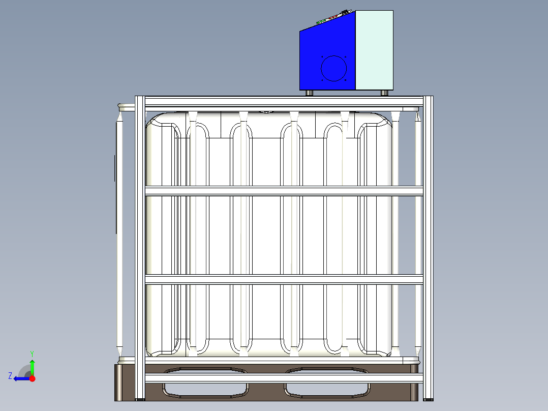 蓄冷液吨桶灌注工装右视图