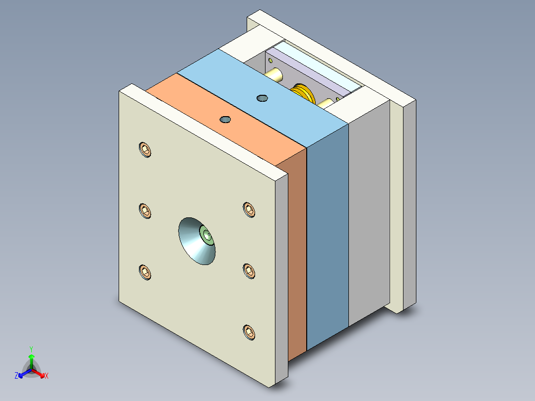 光学透镜（注塑模具）正等轴测图