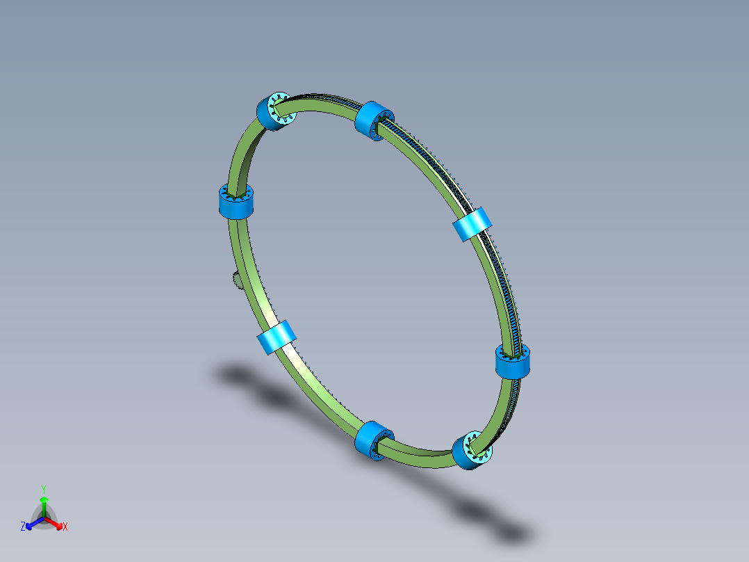 齿轮环形旋转的机构