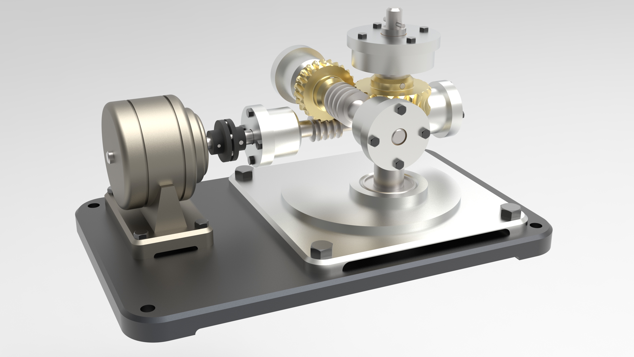 带旋转台面的齿轮箱