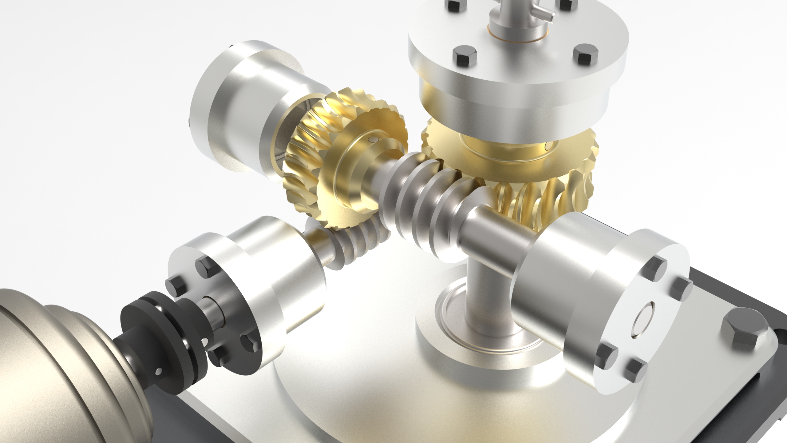 带旋转台面的齿轮箱