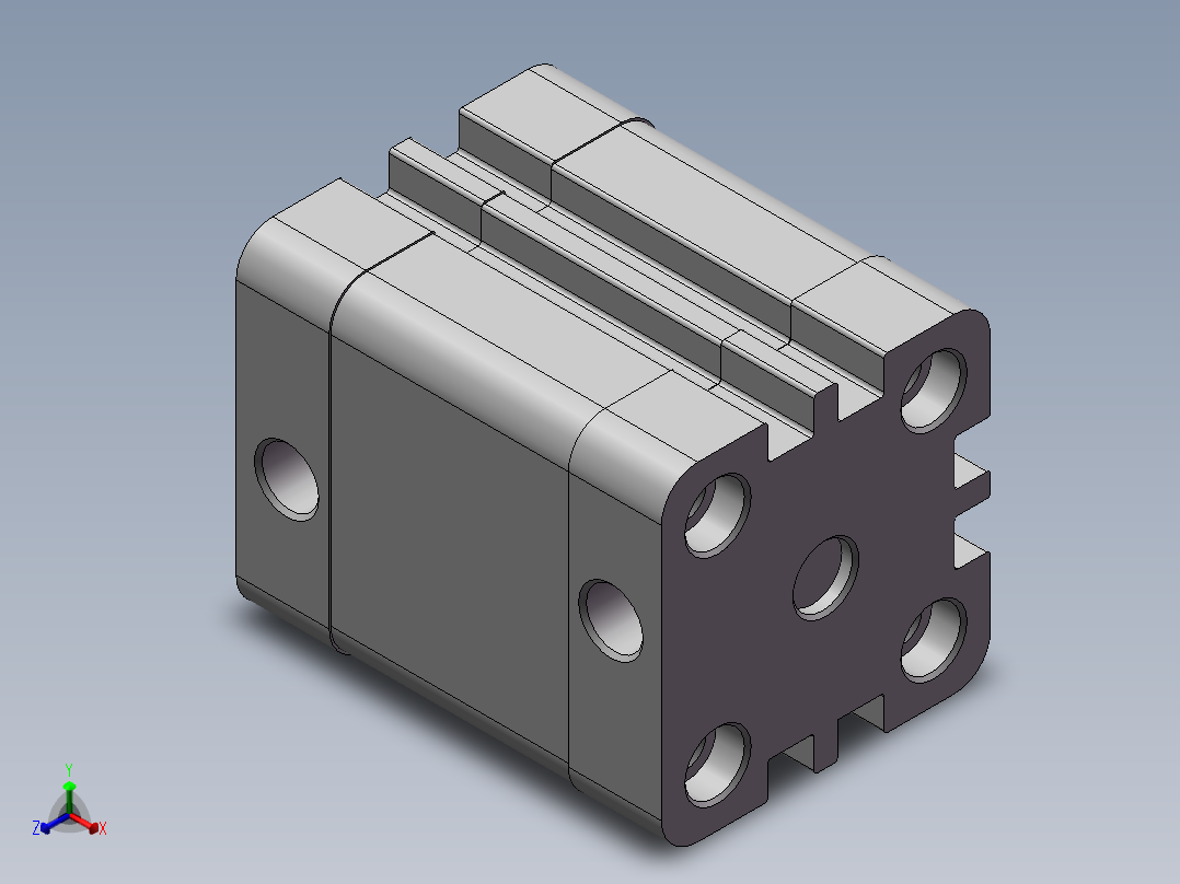 气缸ACE32X20正等轴测图