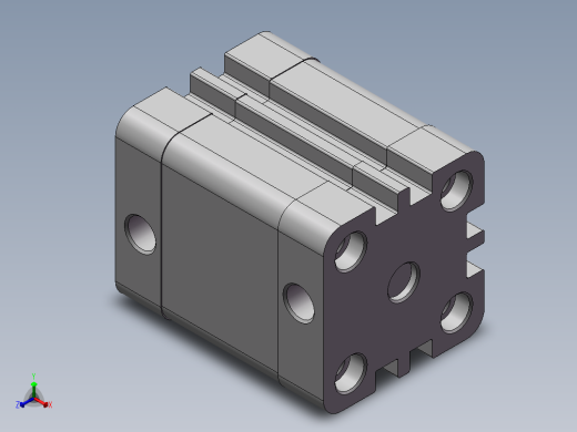 气缸ACE32X20正等轴测缩略图