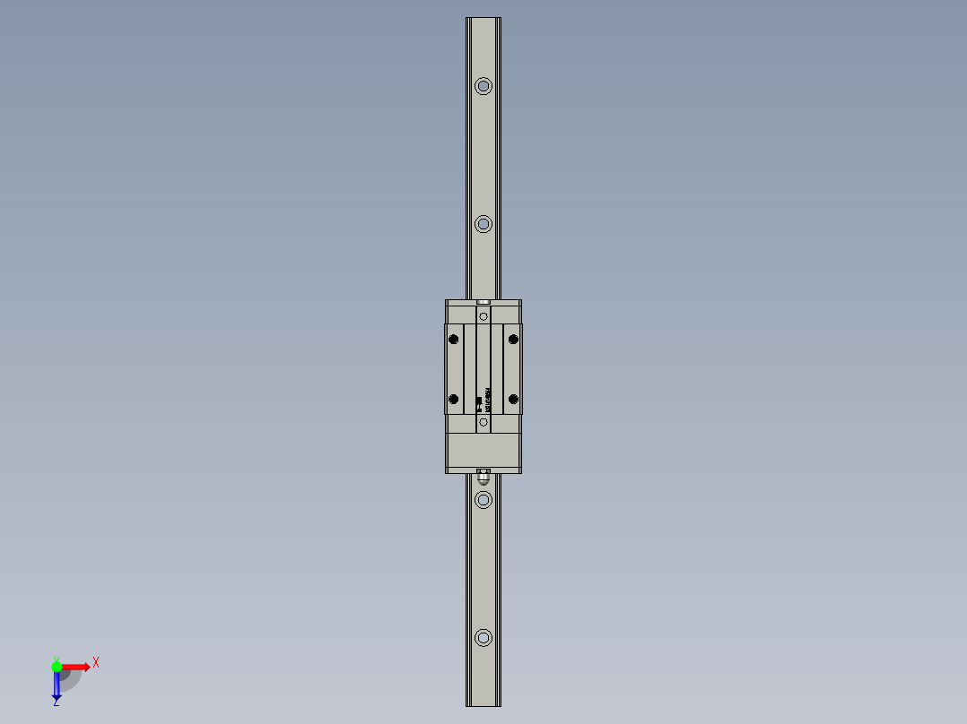 x轴300直线导轨线性滑轨俯视图