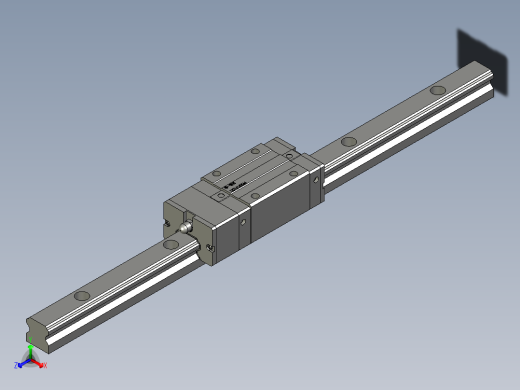 x轴300直线导轨线性滑轨正等轴测缩略图