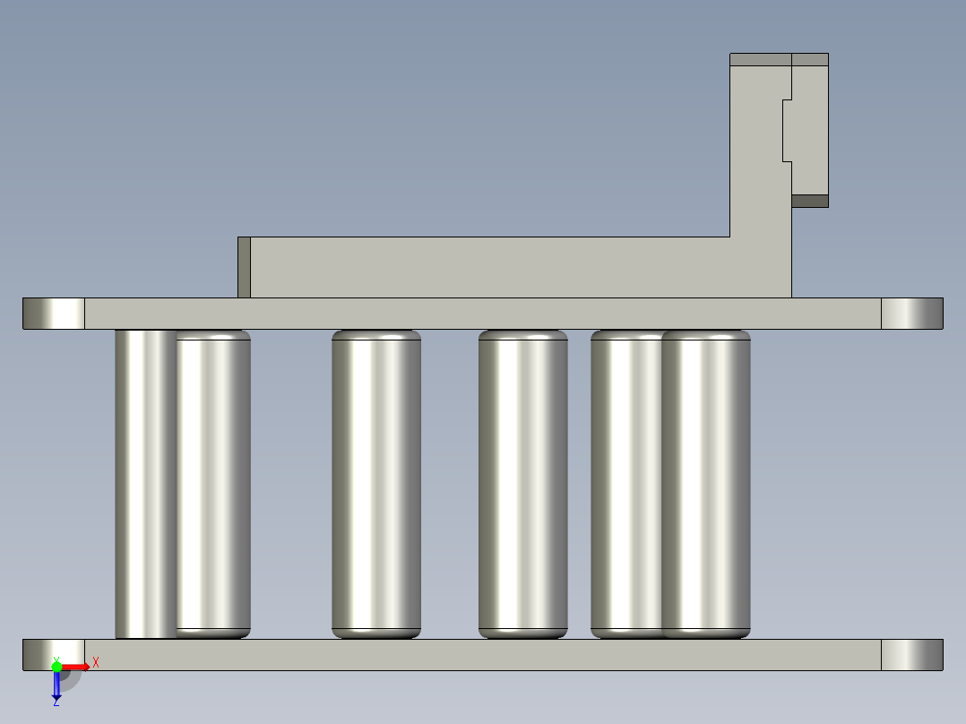 -出料导向轮装配俯视图