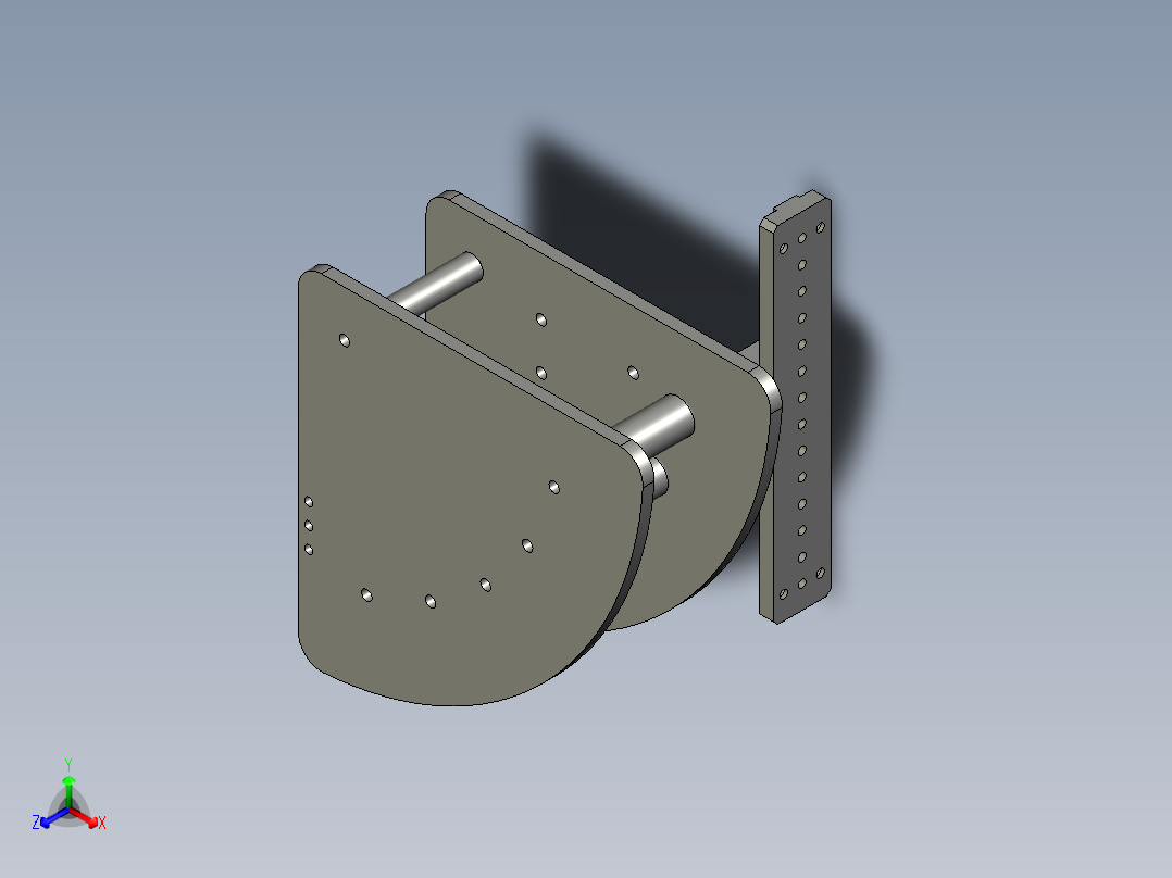 -出料导向轮装配正等轴测图