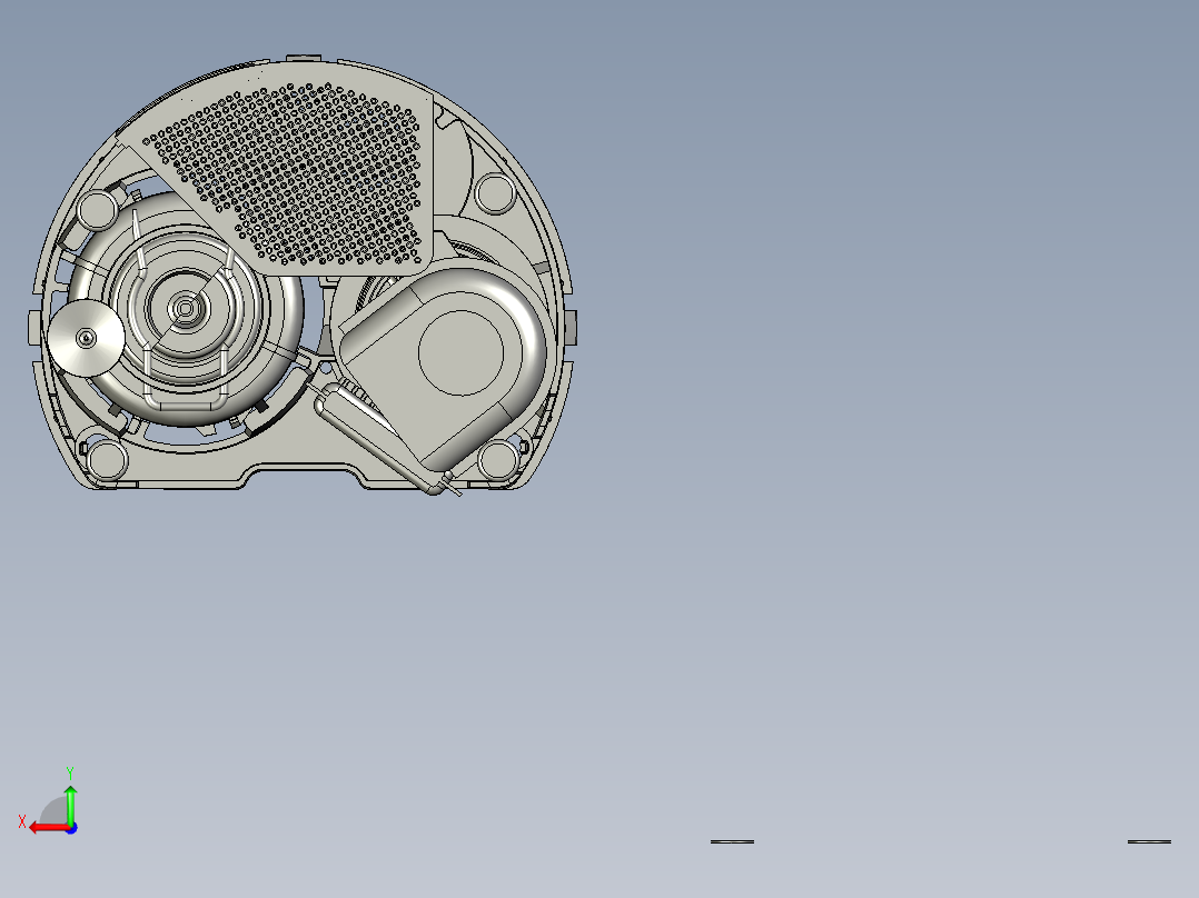 汽车发动机配件机械燃油泵后视图