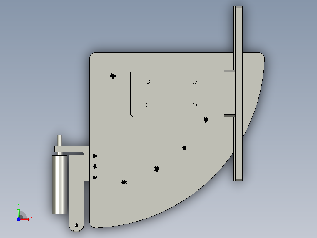 -进料导向轮装配前视图