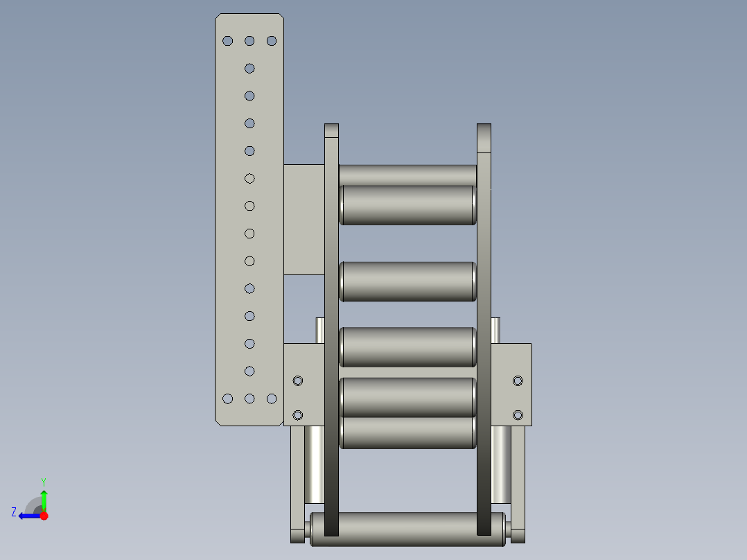 -进料导向轮装配右视图